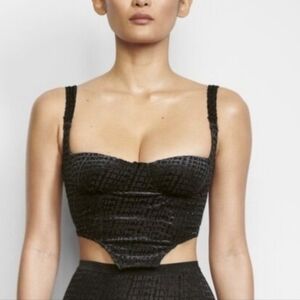 SKIMS Black Crop Top